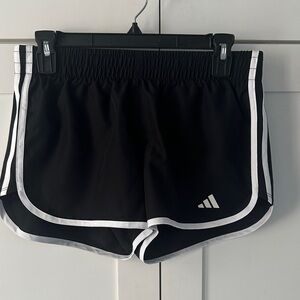Adidas Women's Black and White Athletic Shorts